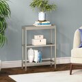 Hudson & Canal 22 in. Alexis Rectangular Console Table, Satin Nickel AT1561